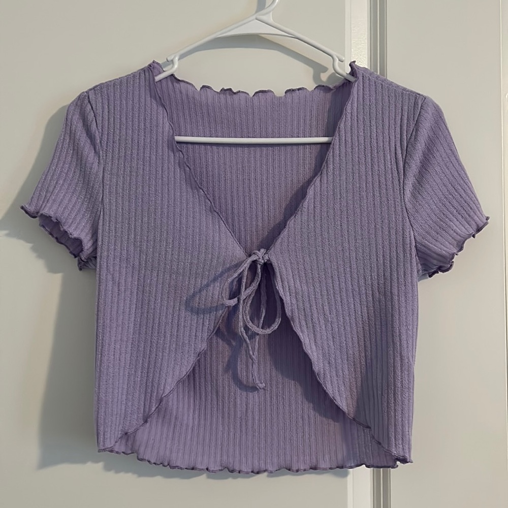 Crop top with tie front